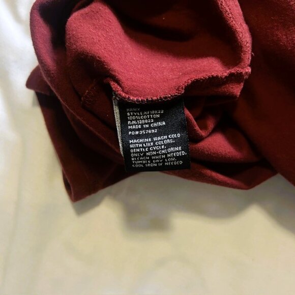 Hawk Work Gear Mens Top Large Rust Brown 100% cotton Long Sleeves - Picture 6 of 9